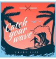 colored surfing poster vector image