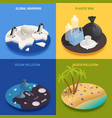 sea pollution design concept vector image