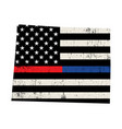 state wyoming police and firefighter support vector image