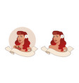 beautiful redhead and tattooed pinup girl vector image vector image
