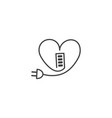 love energy heart charge hand drawn logo icon vector image vector image