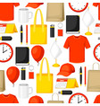 seamless pattern with promotional gifts vector image