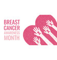 breast cancer awareness month vector image vector image