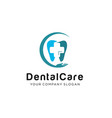 dental clinic logo template care logo vector image