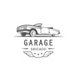garage logotype vector image