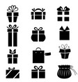 gift icon set vector image vector image