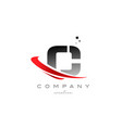 c alphabet letter logo icon with red swoosh vector image