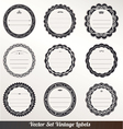 frame labels set ornamental vintage decorat vector image