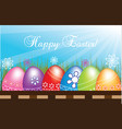 happy easter eggs vector image vector image