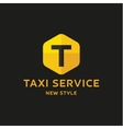 taxi service logos sign abstract geometrical vector image