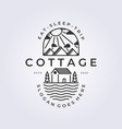 forest outdoor cabin symbol logo mountain cottage vector image vector image