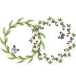 image of floral wreathes from drawn white lilies vector image