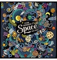 cartoon hand-drawn doodles space vector image