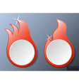 hot fire flames banners set vector image vector image