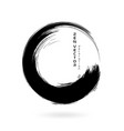 ink zen circle emblem hand drawn abstract vector image vector image