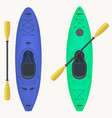 kayak and paddle kayaking water sport outdoor vector image
