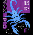 zodiac sign scorpio abstract retro design vector image vector image