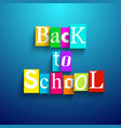 blue back to school composition vector image vector image