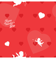 bright red valentine s day seamless background vector image