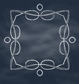 hand drawn frame on chalkboard background 0605 vector image vector image