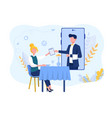 online waiter service vector image