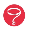 pet collar isolated icon vector image vector image