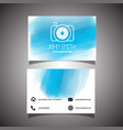 photographer business card vector image vector image