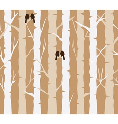 Birch trees seamless pattern Royalty Free Vector Image