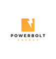 lightning bolt power logo icon symbol sign vector image