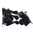 textured grunge waving jolly roger of thomas tew vector image