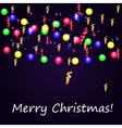 christmas light garland vector image