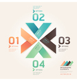 modern arrow origami options banner vector image vector image