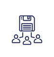storing user data line icon vector image