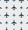 airplane icon sign seamless pattern with geometric vector image