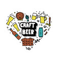 craft beer elements set vector image