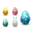 easter eggs painted with spring pattern vector image vector image