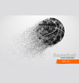 silhouette of a basketball ball from particles vector image