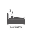 sleep icon simple flat style vector image