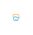 dent tooth sign logo vector image