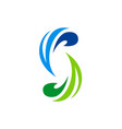 letter s swirl colored logo vector image vector image