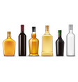 alcohol drink glass bottle realistic mockups vector image vector image