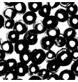hand drawn grunge black circles seamless pattern vector image