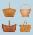 picnic basket handmade decorative containers vector image vector image