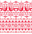 scandinavian seamless pattern folk art vector image