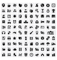 100 web icons vector image vector image