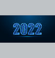abstract 2022 happy new year digital web banner vector image vector image