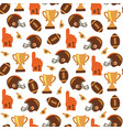 american football icons hand drawn seamless vector image vector image