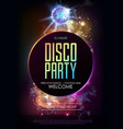 disco ball background party poster vector image