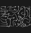 hand drawn arrows with doodle style isolated vector image