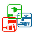 repair and construction symbol with tool vector image